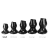 Oxballs Plug Tunnel Pig-Hole noir Small - 7 x 4.5 cm